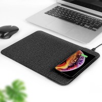 Qi Wireless Charging Mouse Mat Pu Leather Wireless Mouse Pad Charger For Iphone 12/x Plus Samsung